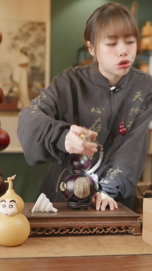 【闪购商品】38号精品天然大漆工艺防渗内胆酒葫芦~