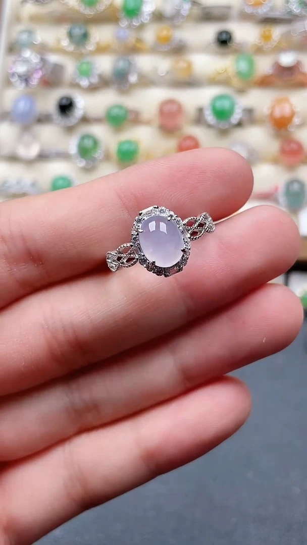 银S925镶嵌戒指翡翠29