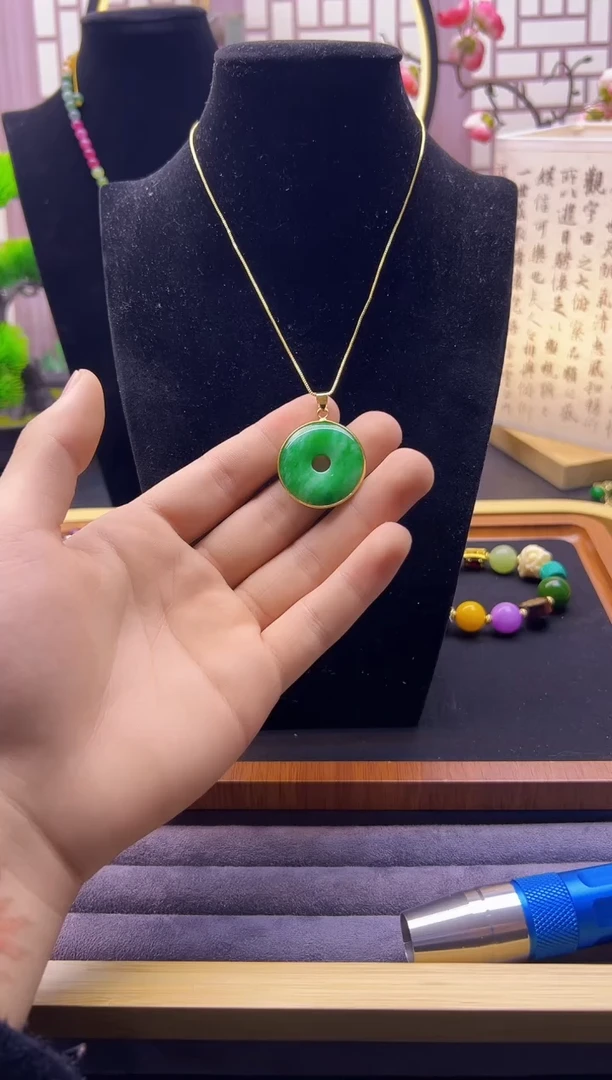 【闪购商品】翡翠手链14K金镶嵌D128