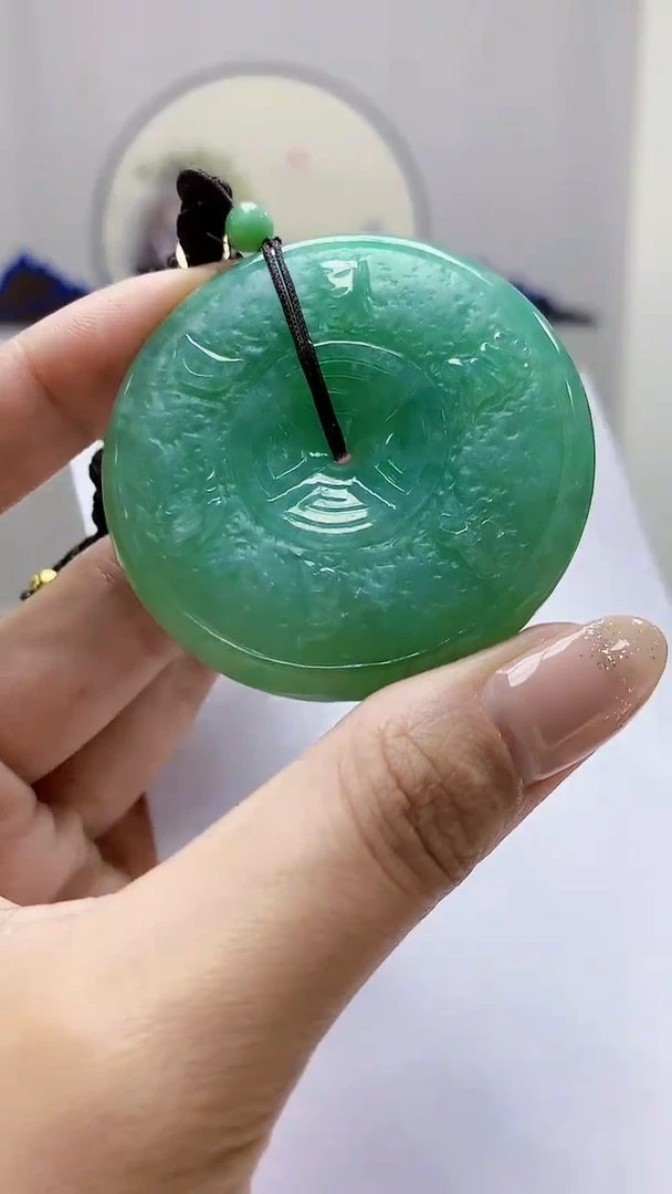 未镶嵌定制翡翠5160MM-毛货挂件78