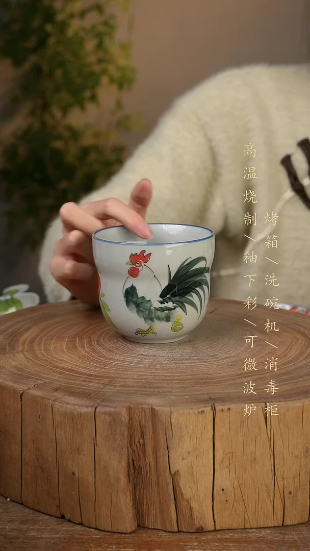 碗瓷景德镇手工手绘高温瓷釉下彩