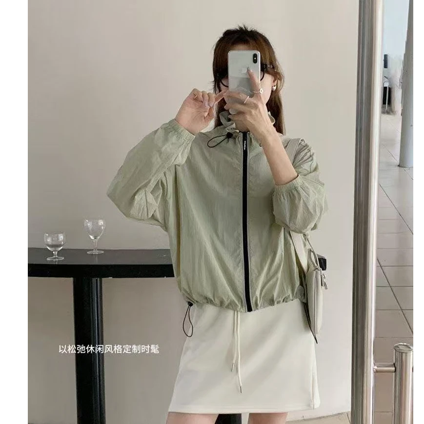 2025新款花苞立领防晒衣女韩系宽松显瘦防晒服透气户外运动外套
