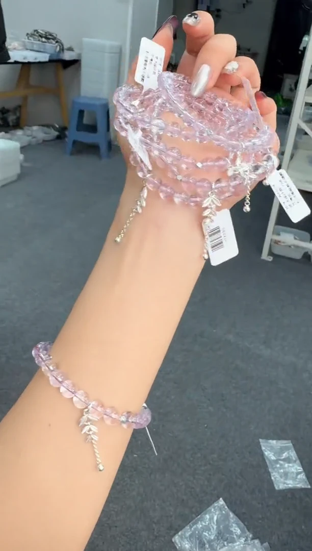 【闪购商品】水晶手链银S925镶嵌D204玻利维亚麦穗提溜款