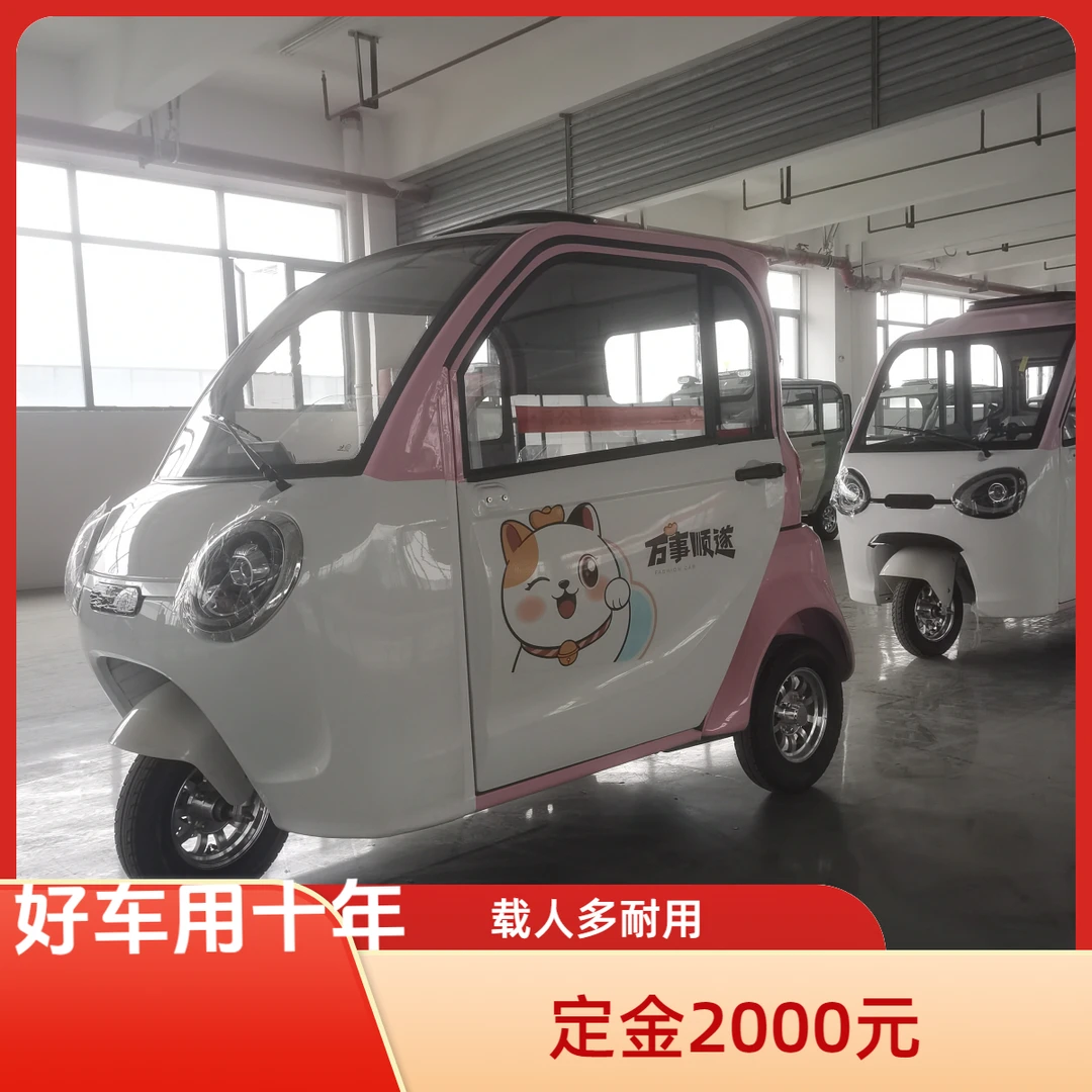 全封闭三轮篷车电动家用载人休闲接送学生老人代步（2000是定金）