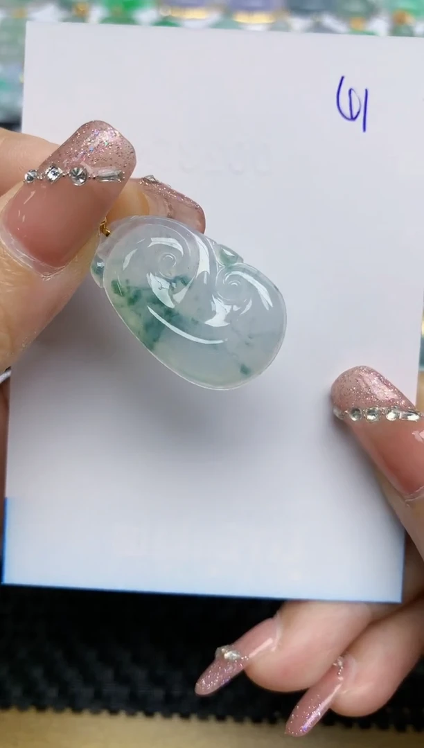 【闪购商品】翡翠颈饰18K金镶嵌天然A货翡翠 41