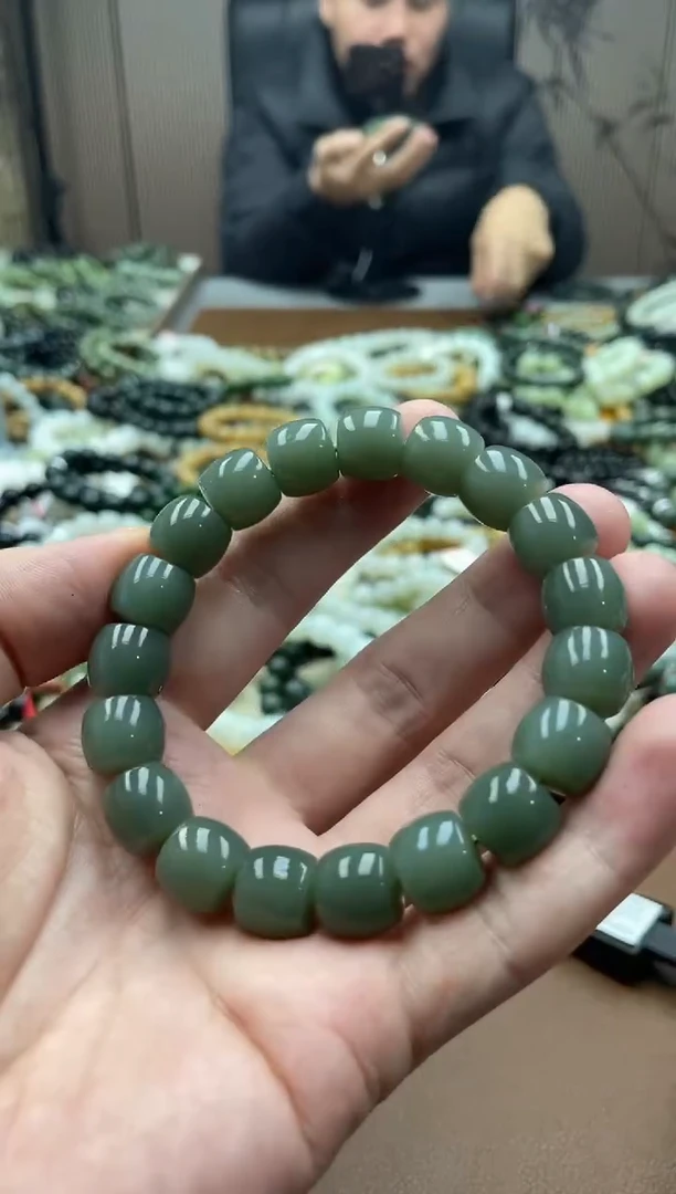未镶嵌手串和田玉纯天然新疆且末蓝12