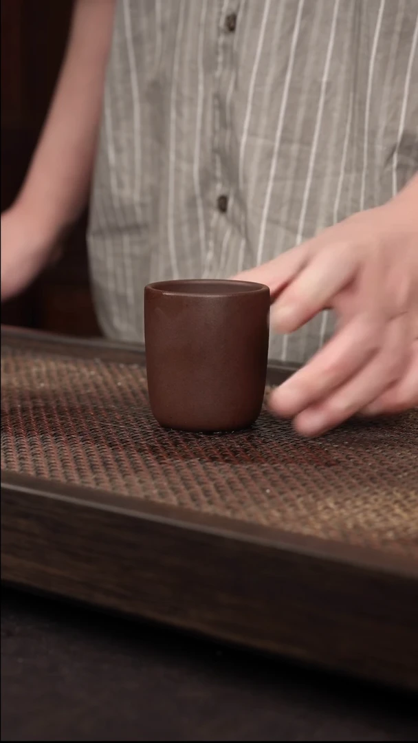 茶杯紫砂紫泥高杯