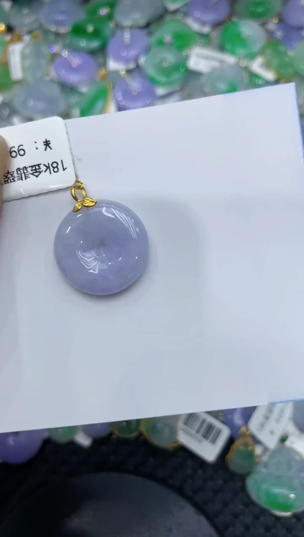 【闪购商品】翡翠颈饰18K金镶嵌222222222
