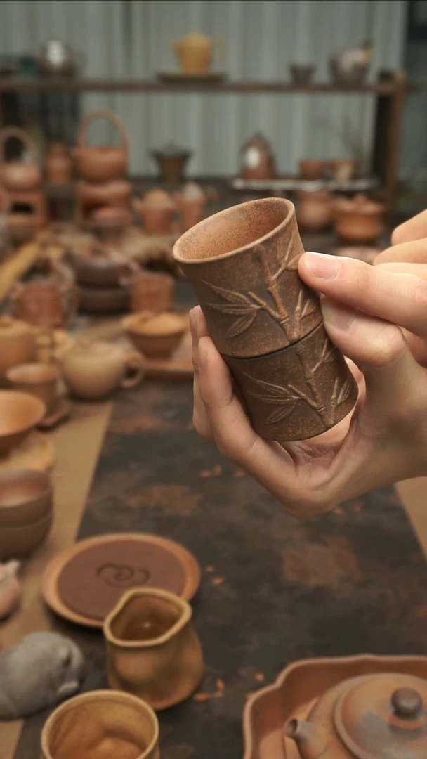 原矿料老岩泥  竹节节节高升客杯60ml两个