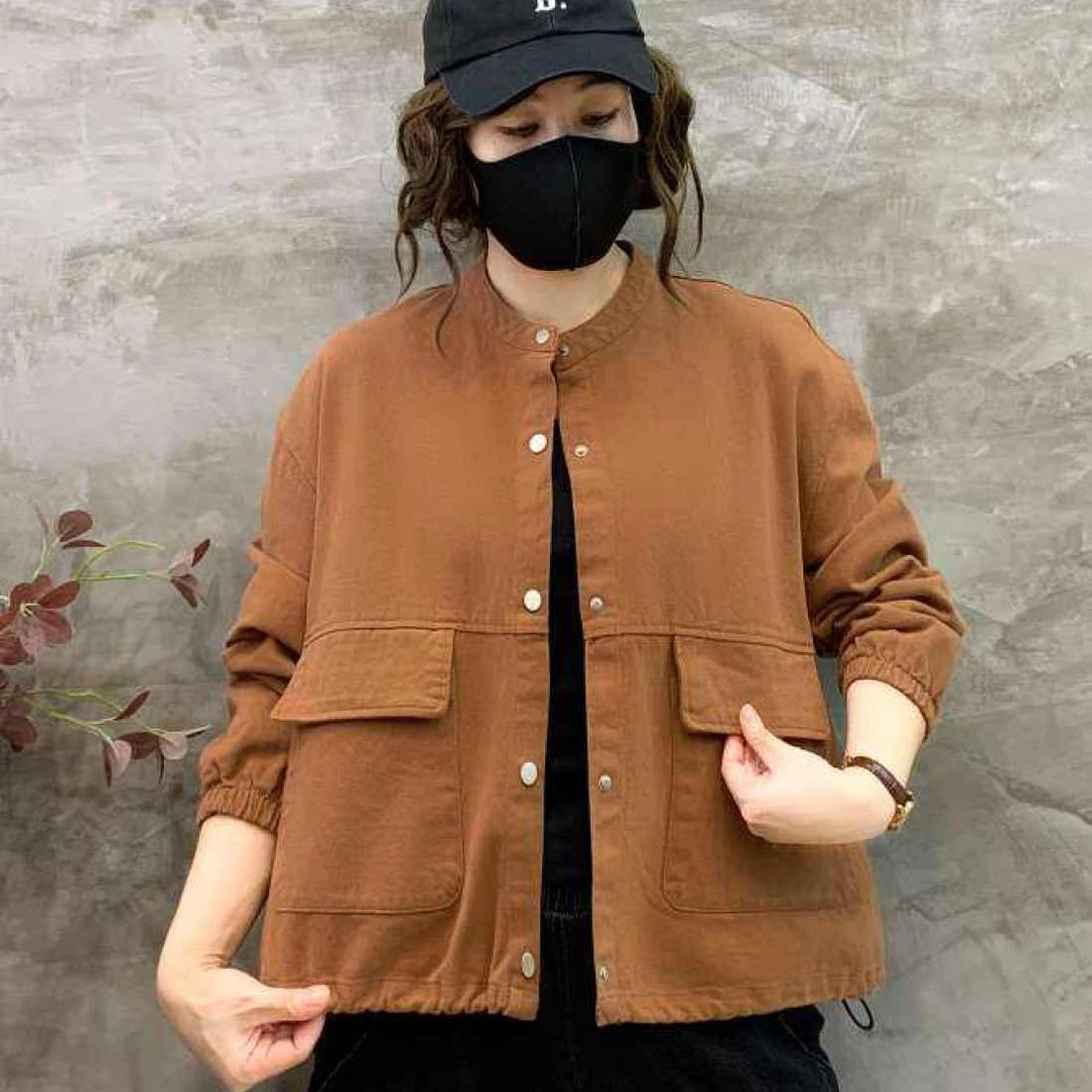 新款女装春秋外套时尚经典百搭上衣褂子爆款6色韩版妈妈装—8396