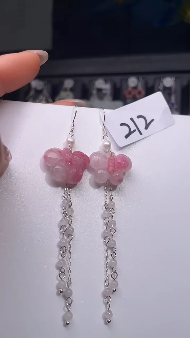 银S925镶嵌耳饰紫晶喜欢拍