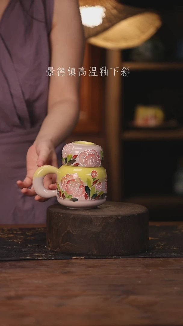 陶瓷景德镇高温釉下手绘陶瓷156