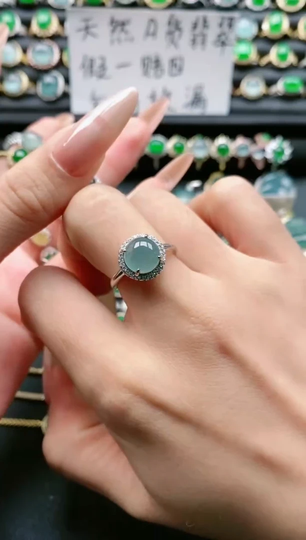 【闪购商品】翡翠戒指银S925镶嵌11111111