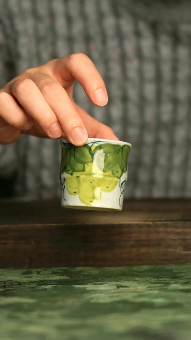 陶瓷青诗集手工手绘瓷器