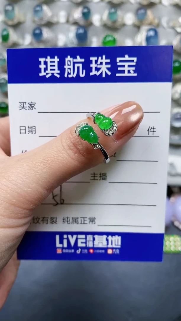 【闪购商品】翡翠戒指银S925镶嵌0056