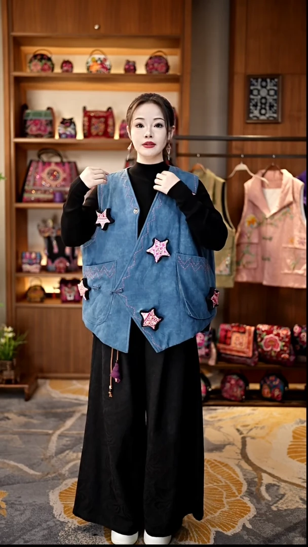 织绣私人定制苗族手工衣服Z9067