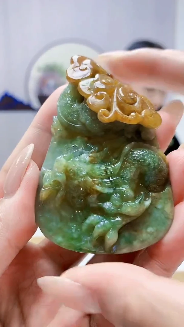 未镶嵌定制翡翠4812MM-毛货挂件53