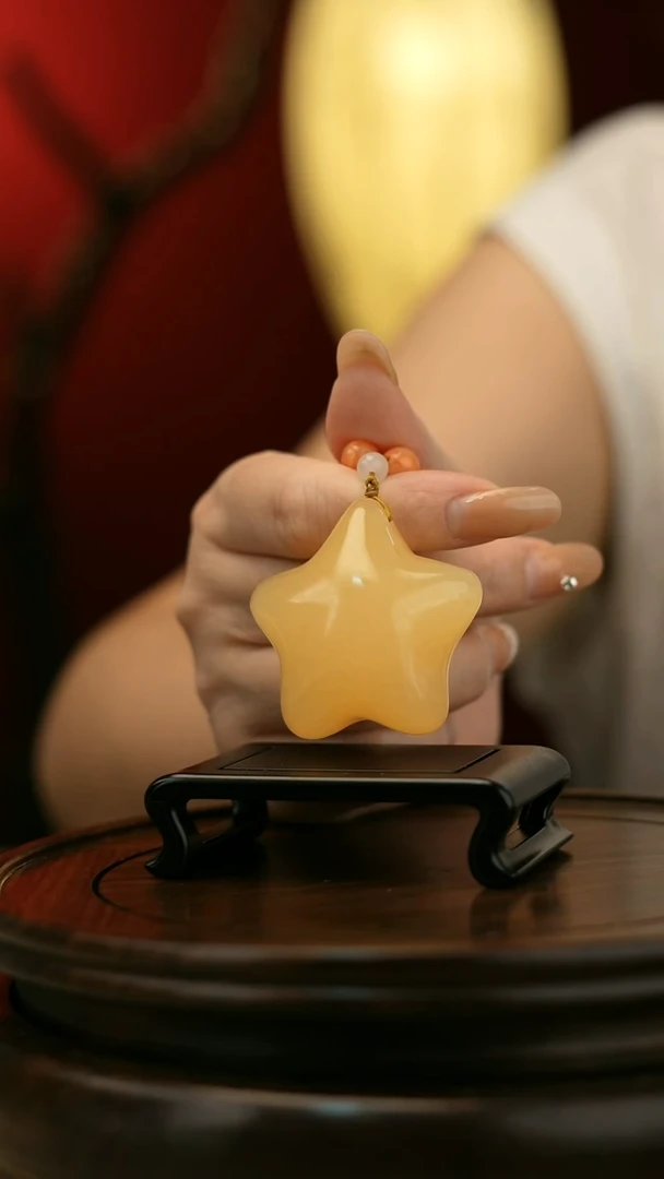 玉【幸运星星】天然玉石手把件