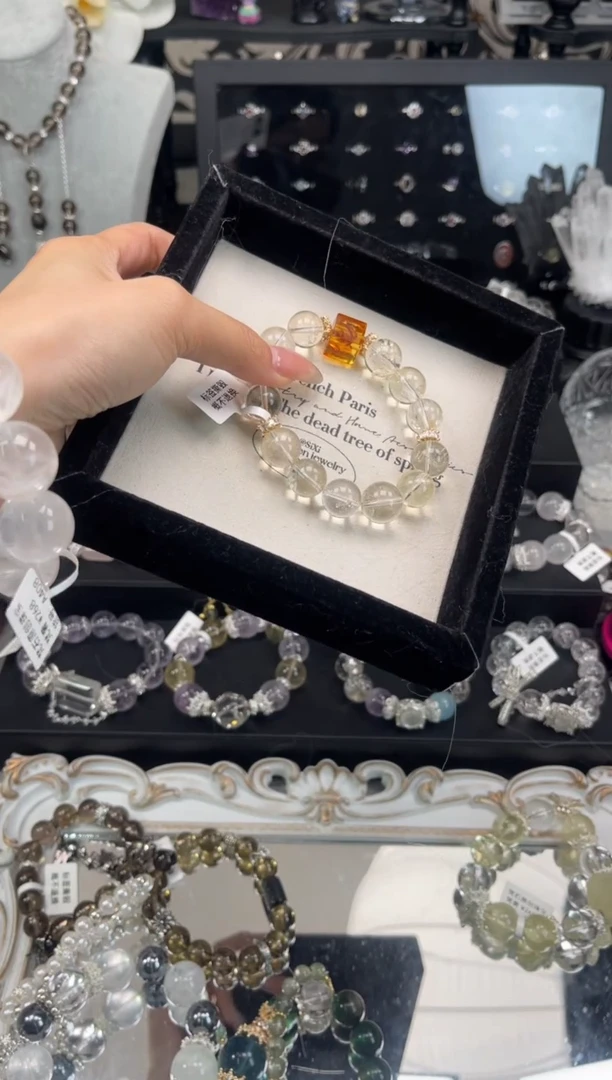 【闪购商品】烟晶手链银S925镶嵌天然水晶 多样性发货