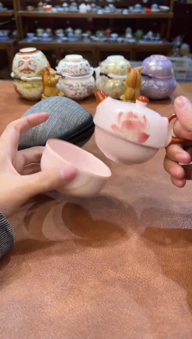 真的很便宜会开片的旅行茶具