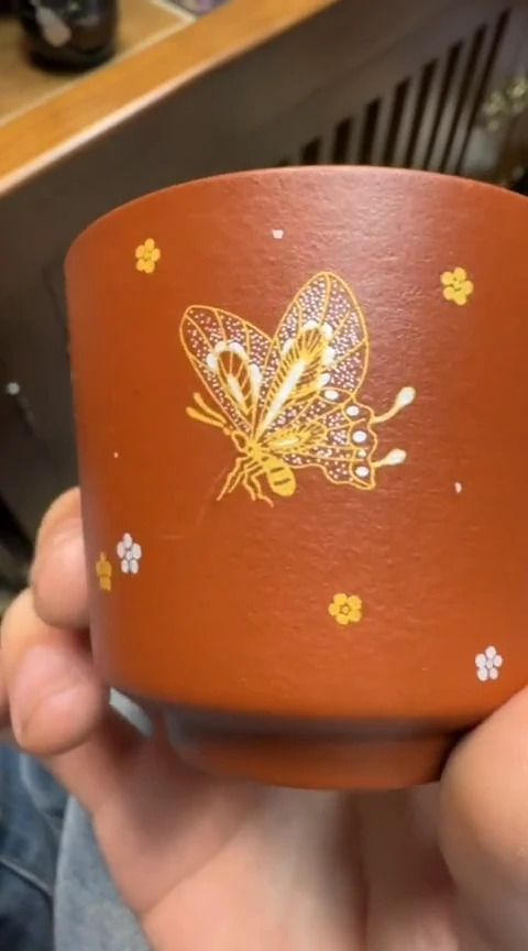 摆件陶茶具茶具茶具紫砂蝴蝶杯
