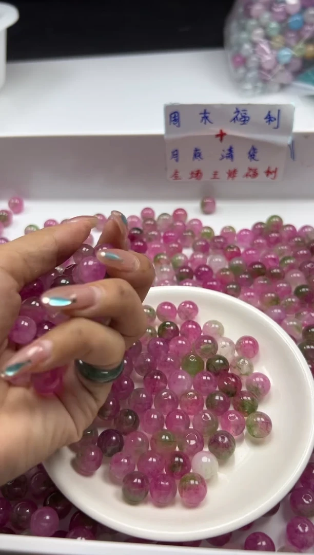 未镶嵌颈饰碧玺w1780西瓜碧玺10mm*20颗