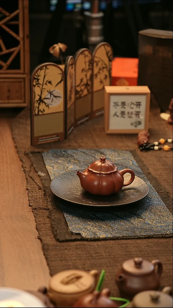 茶壶紫砂原矿紫砂壶  筋纹文旦150cc