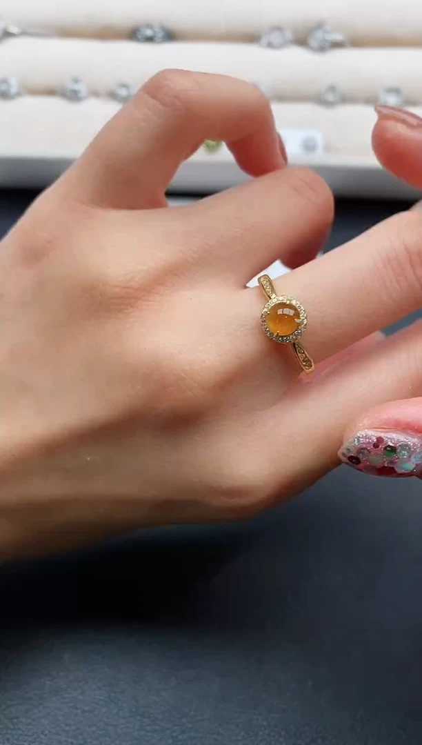 银S925镶嵌戒指翡翠2222222+8