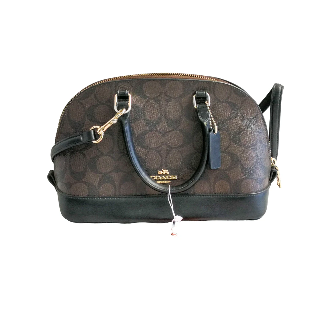 95新 COACH/蔻驰 coach 棕老花贝壳包 a032532