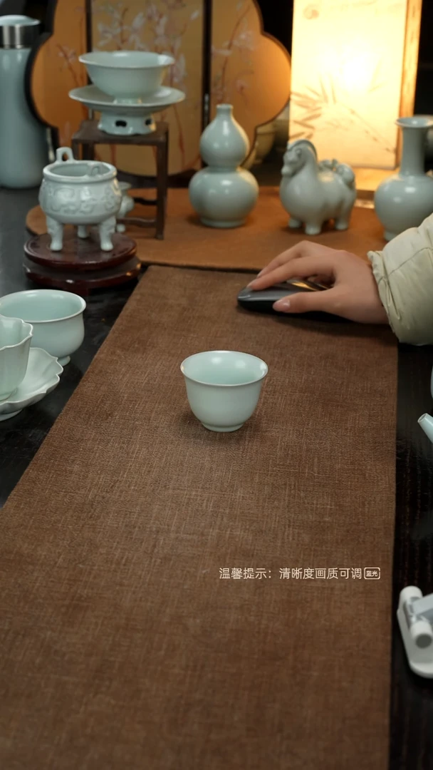 汝窑手工孤品主人杯铃铛