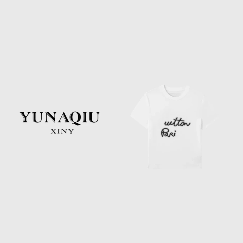 KUNGE--T恤纯棉时尚休闲女士夏季春夏印花圆领-9173