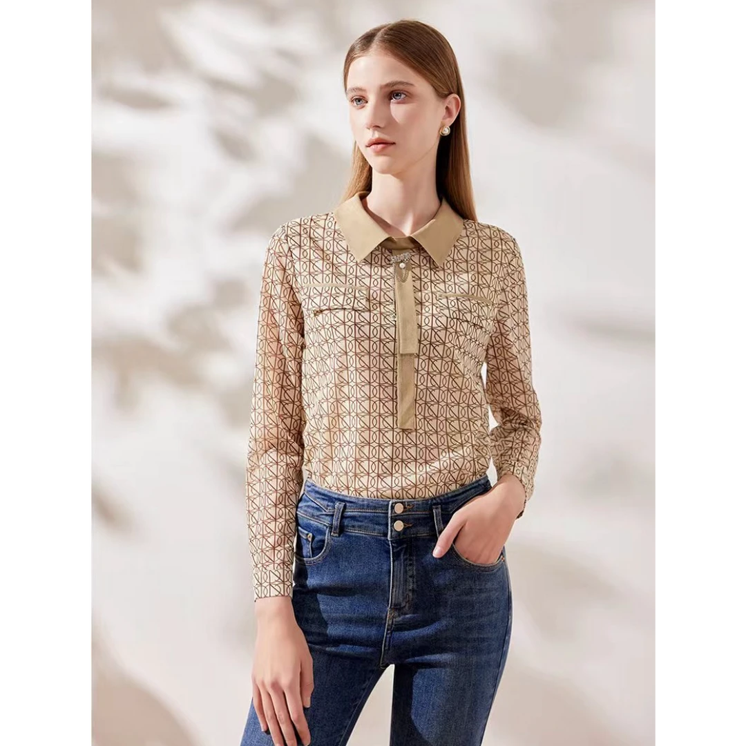 天轩衬衫气质长袖复古