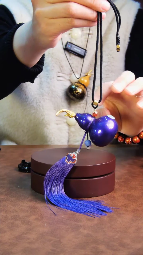 【闪购商品】164直播一物一图大漆酒葫芦送底座送挂绳