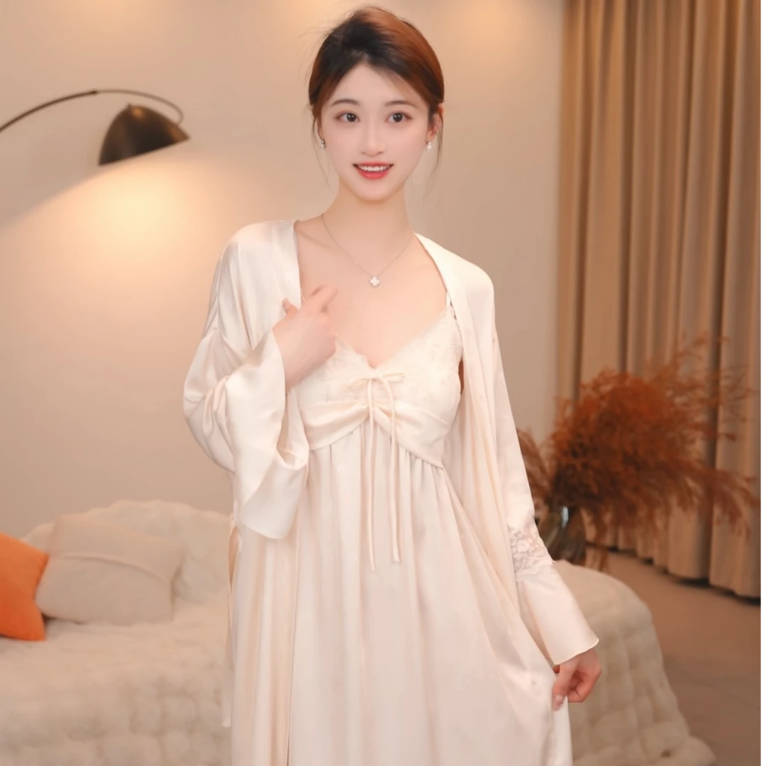 板栗小姐【卿屿】新款女春夏蕾丝甜美纯欲睡衣高级家居服套装可外穿