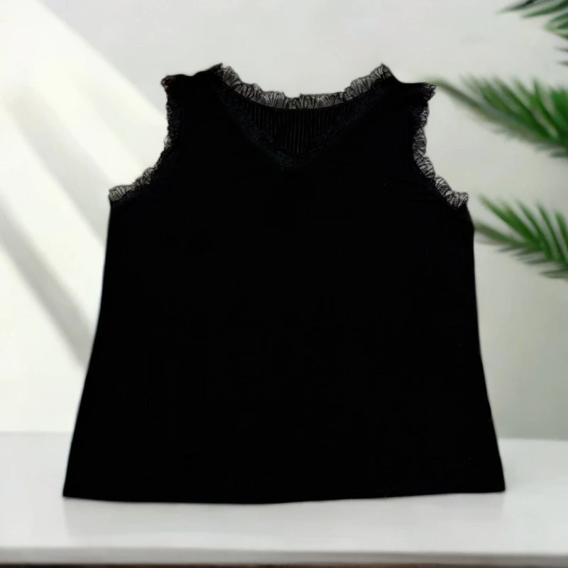 6082打底花边背心