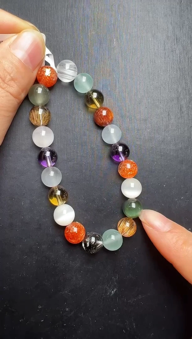 未镶嵌手串水晶多宝手串9mm+ JP57003