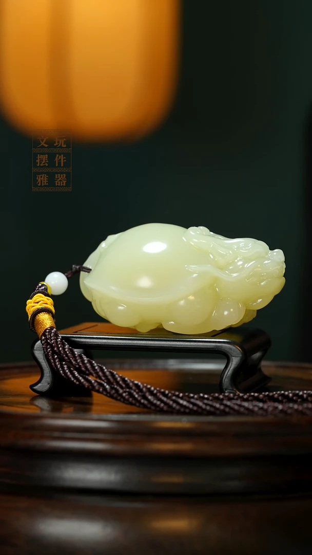 玉《吉祥龙龟》手把件摆件