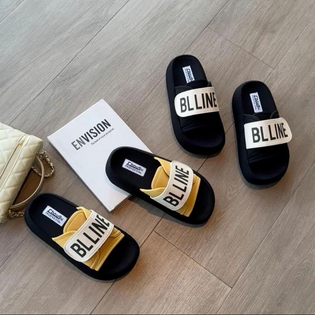 厚底拖鞋罗马风网红凉鞋女春夏季透气时尚增高凉鞋配裙子魔术贴