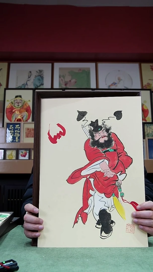 国画A3不落名绘画带框发货184