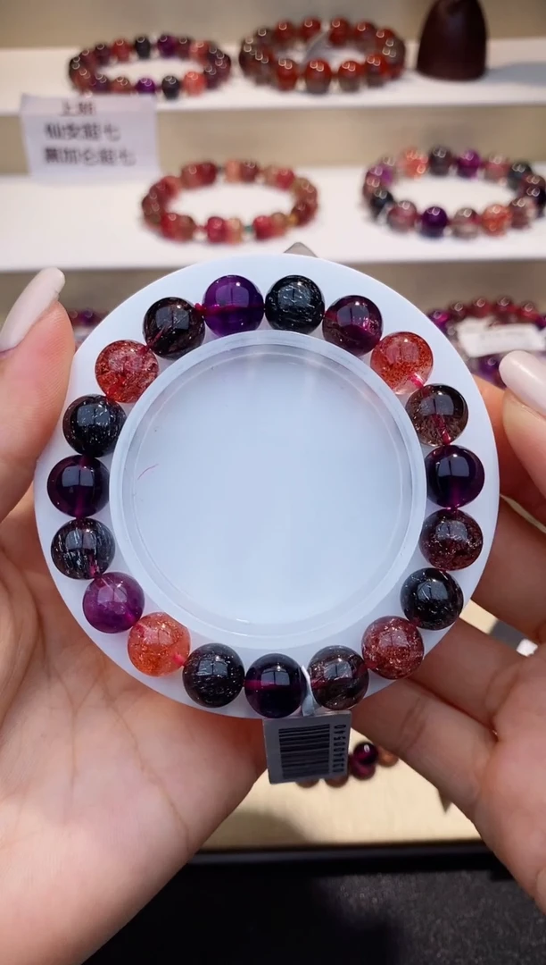 未镶嵌手串水晶黑加仑超七10m+