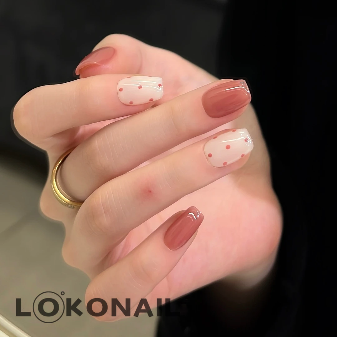 「蜜桃波波」玫红跳色夏日清新显白温柔氛围感穿戴式纯手工穿戴甲