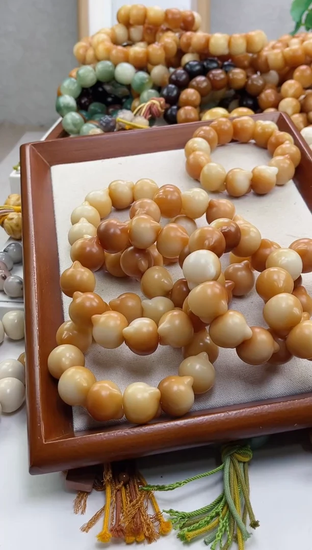 菩提根/象牙果手串q03干磨猫猫头23瑕疵不补随机