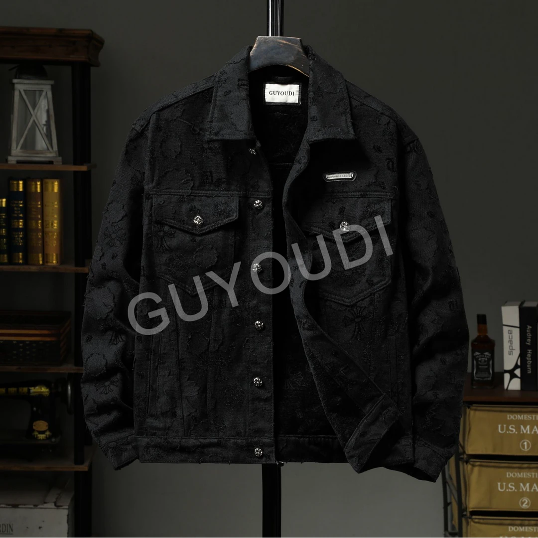 男女同款新款外套牛仔外套男士外套秋冬款轻奢痞帅高级感男装夹克