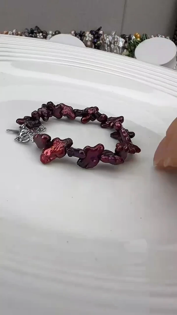 颈饰银S925镀金镶嵌淡水珍珠1