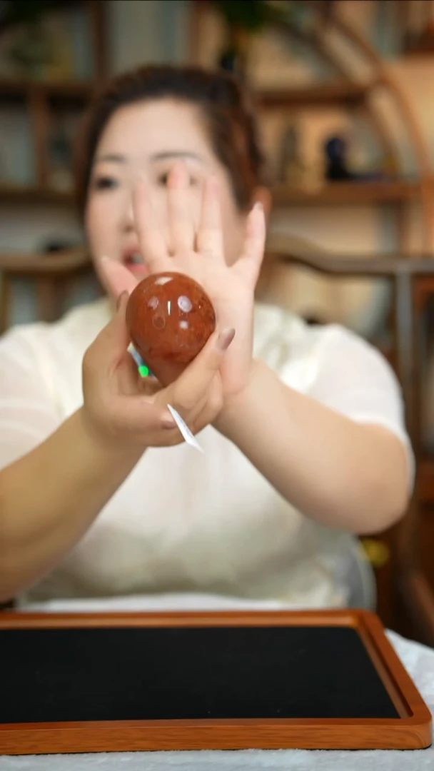 石英质玉球未镶嵌草莓晶球D32