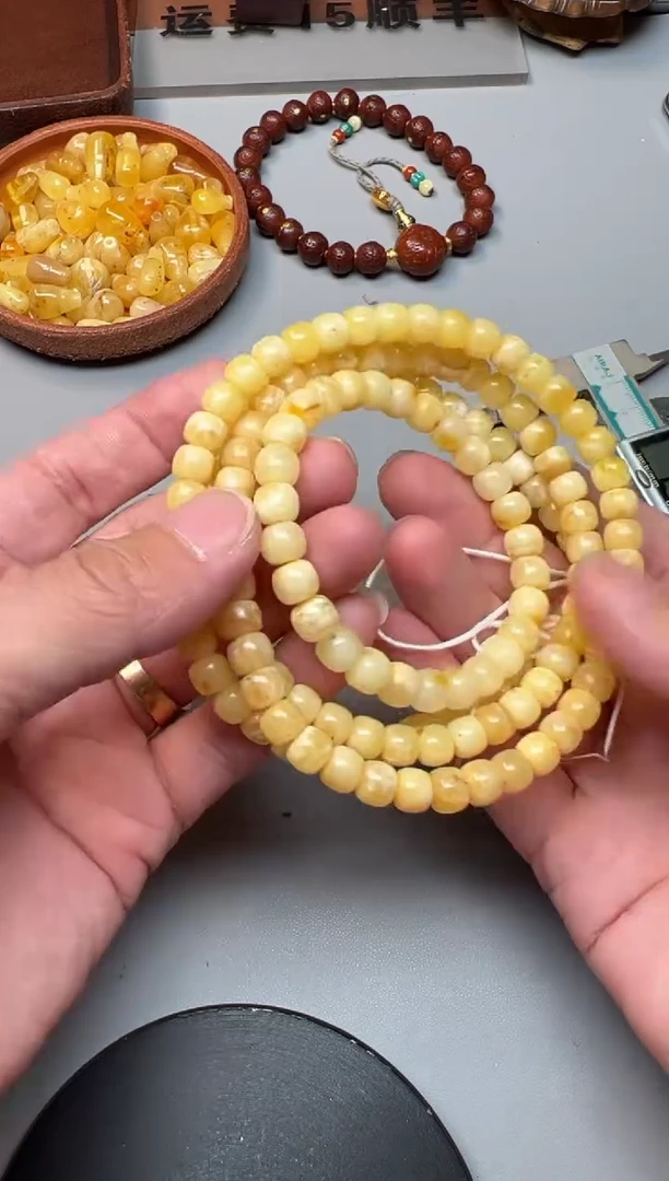 手链琥珀未镶嵌精品文玩蜜蜡一条