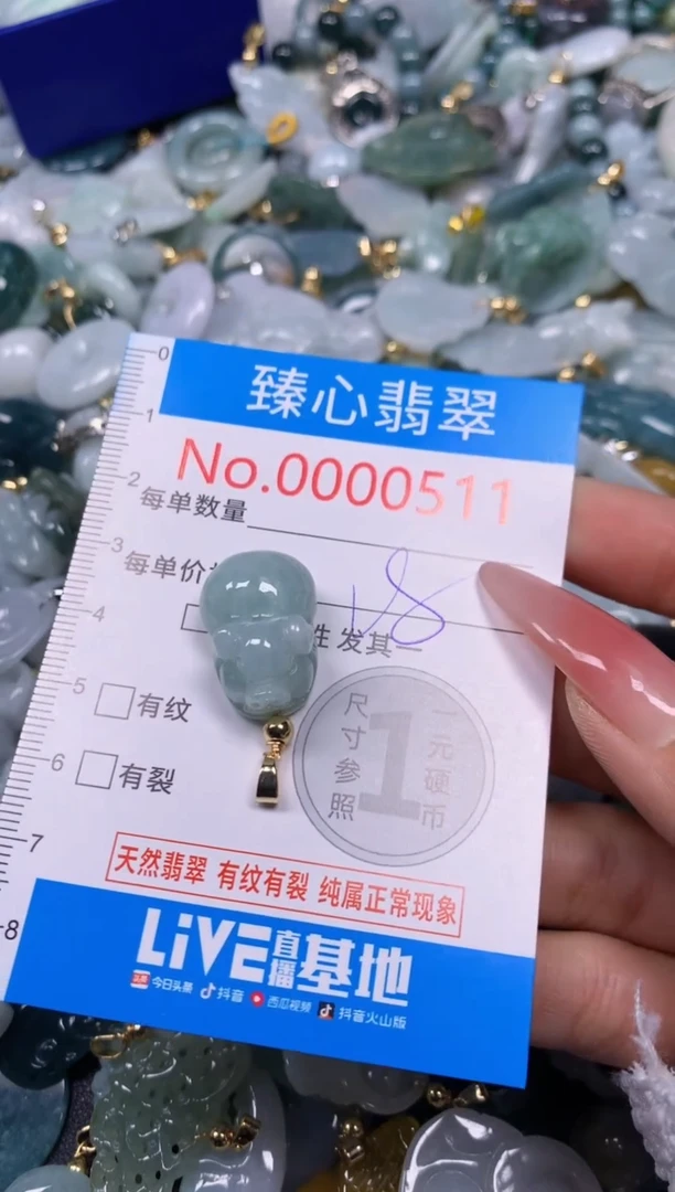 【闪购商品】翡翠颈饰未镶嵌含绳000511