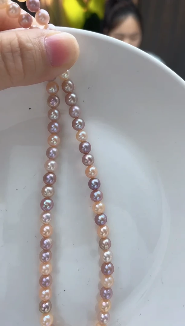 项链未镶嵌淡水珍珠 297   5-6mm小糖果项链（多样性发一）