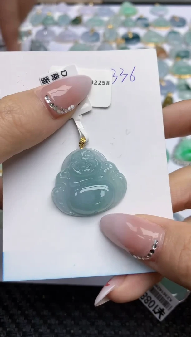 【闪购商品】翡翠颈饰18K金镶嵌天然翡翠A货