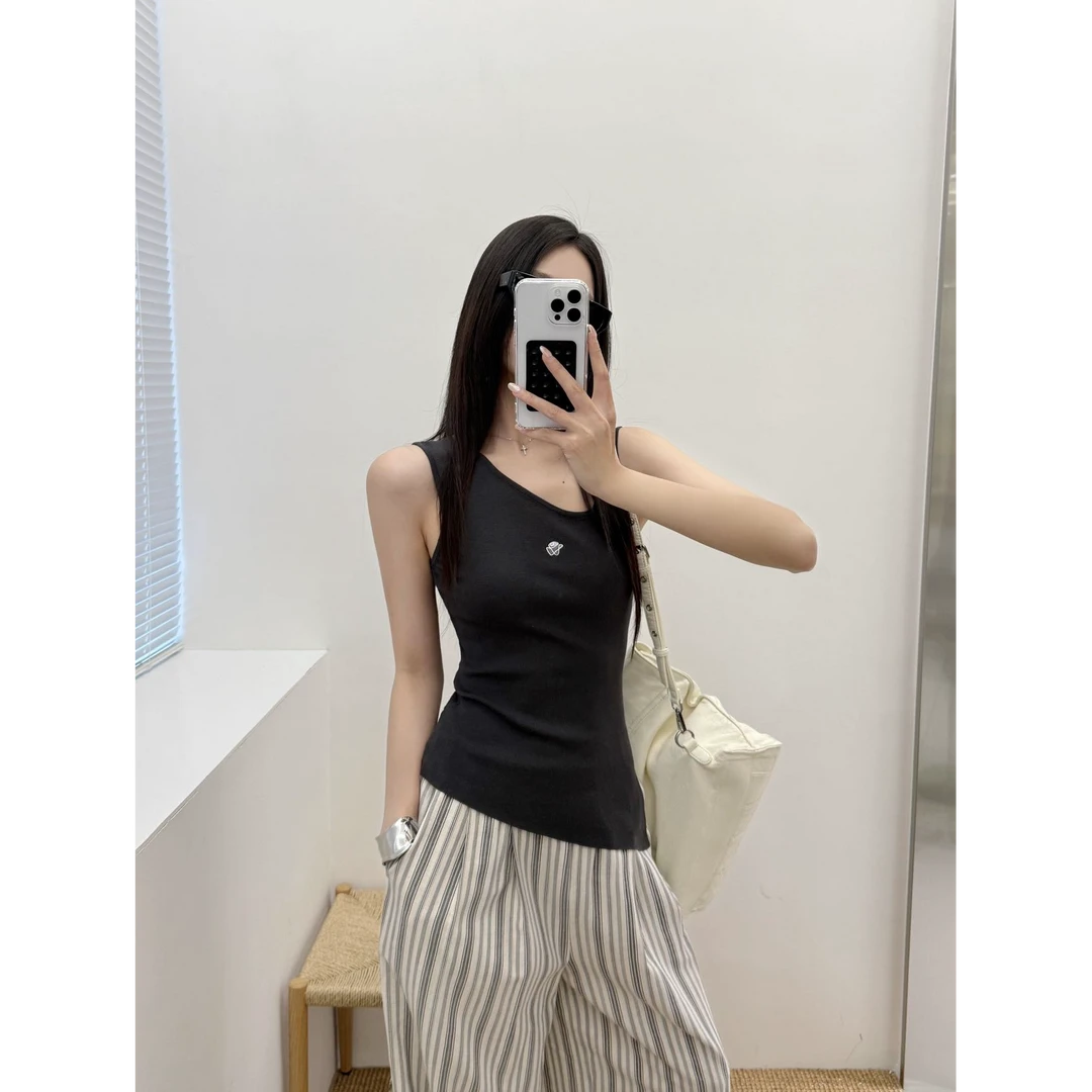 【ZZ严选】EK1026夏季不规则异形吊带背心女修身小众显瘦上衣